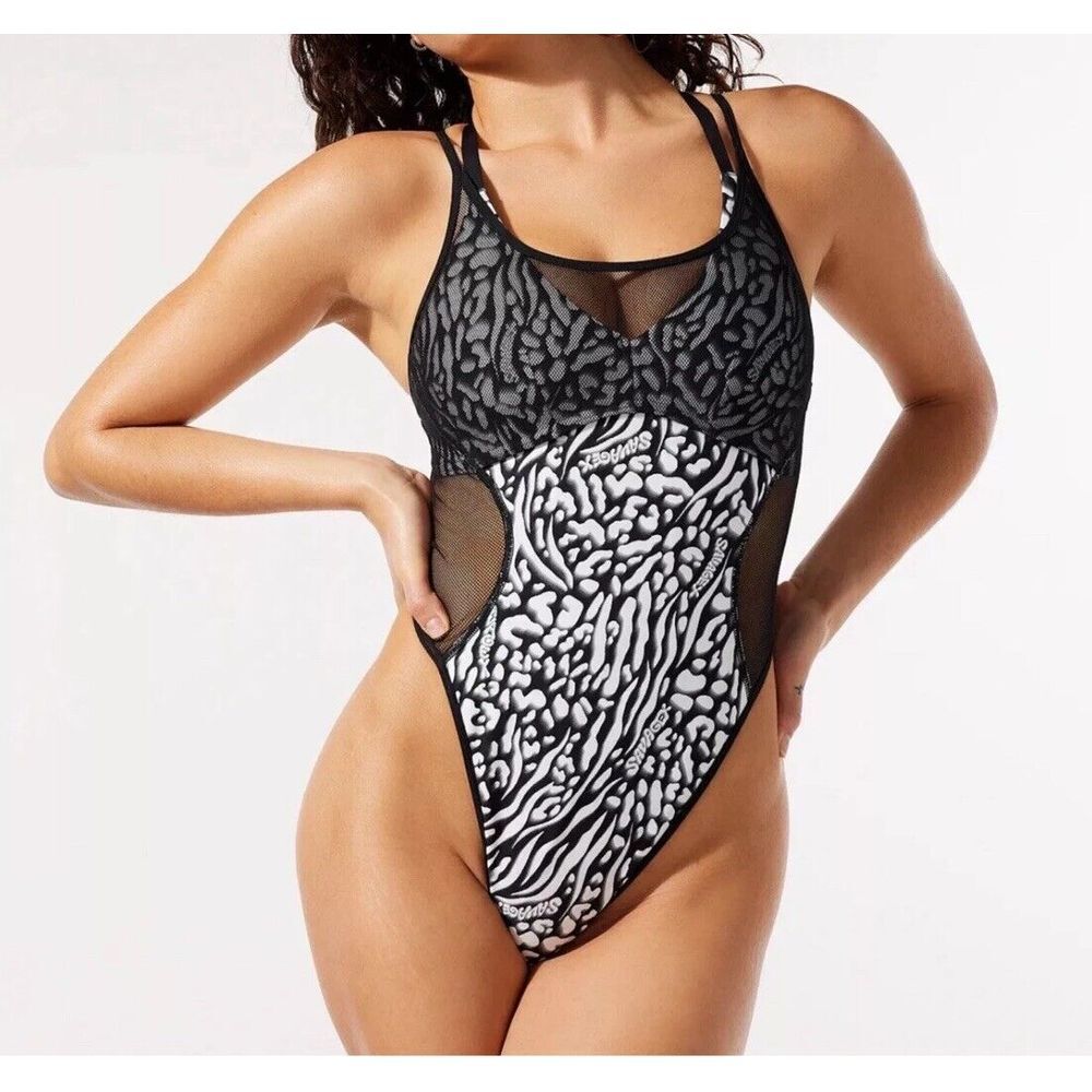 Savage X Fenty By Rihanna 1 on 1 Bodysuit Women Racer Back Thong XS NWT